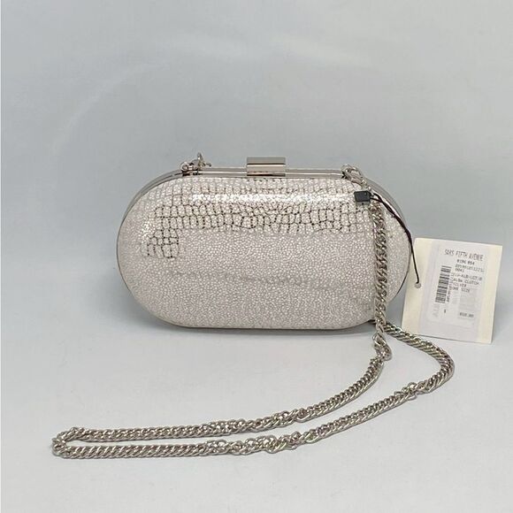 Chiara Boni Alba Metallic Leather Clutch - Picture 3 of 11